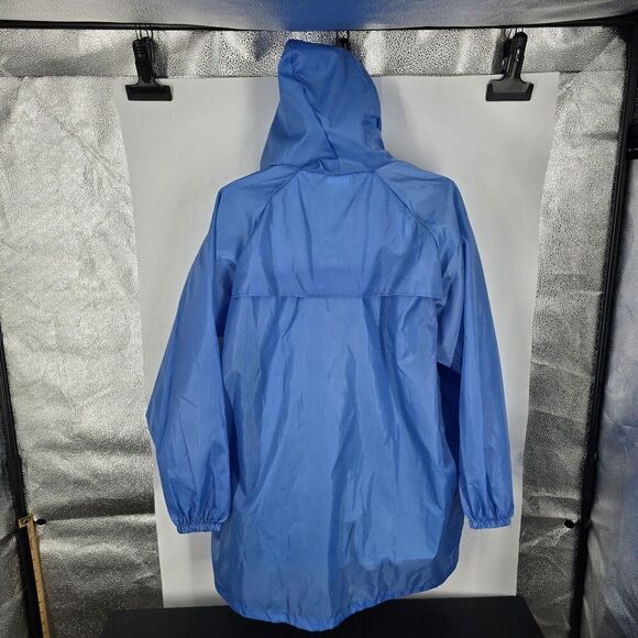 Defenders of Wildlife Jacket Mens One Size Blue Hooded Full Zip Rain Windbreaker - Picture 5 of 6